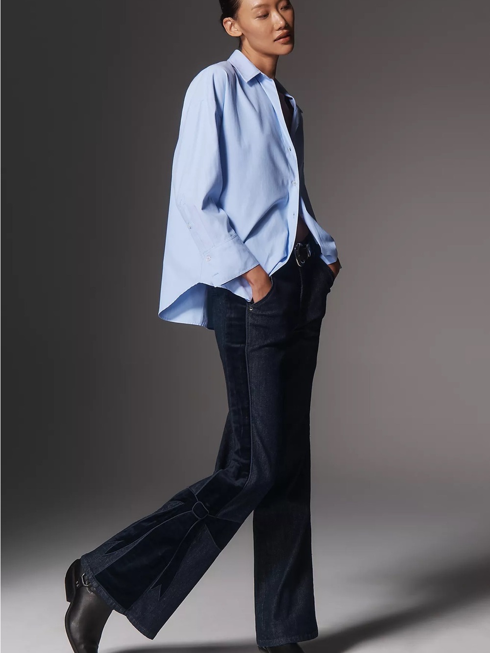 Anthropologie Bow Peep High-Rise Flare Jeans
